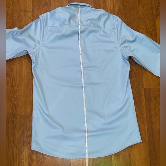 Tailor Store L/S Button Down Dress Shirts Slim Fit Royale Light Blue Size Custom - Picture 4 of 8